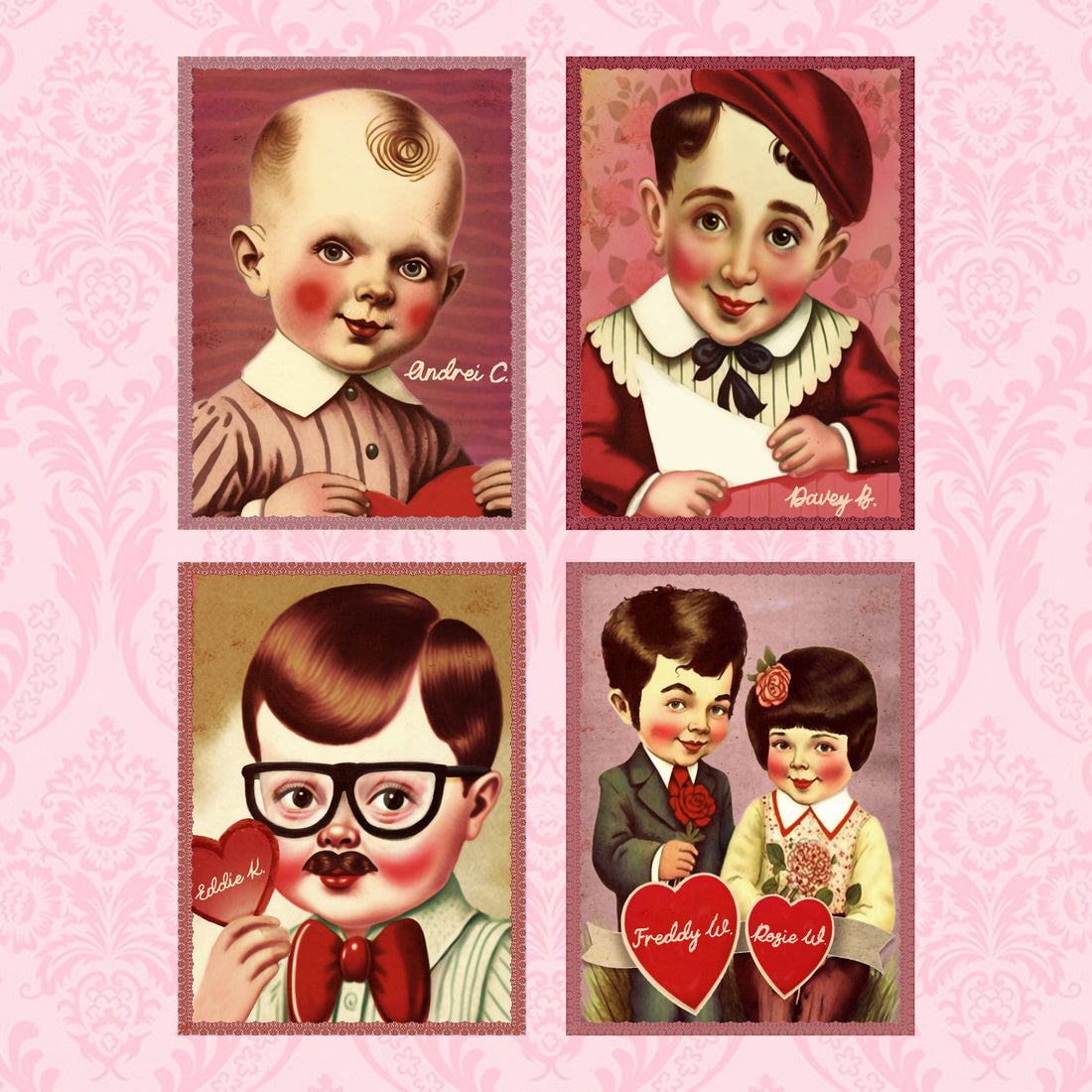 Timesuck Valentines Postcard Set