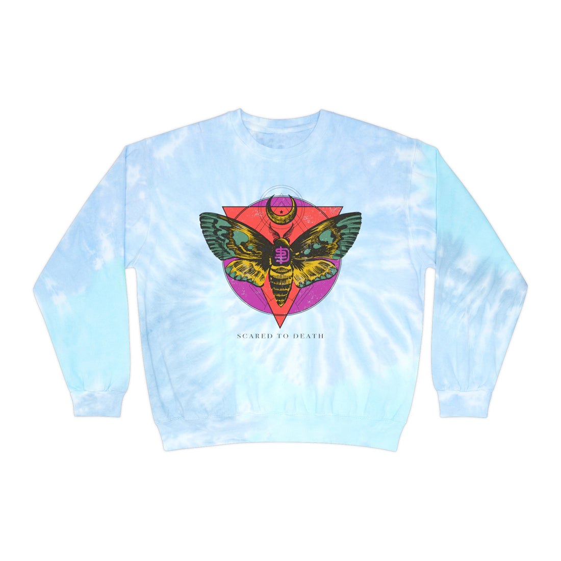 Neon Moth Tie Dye Sweatshirt