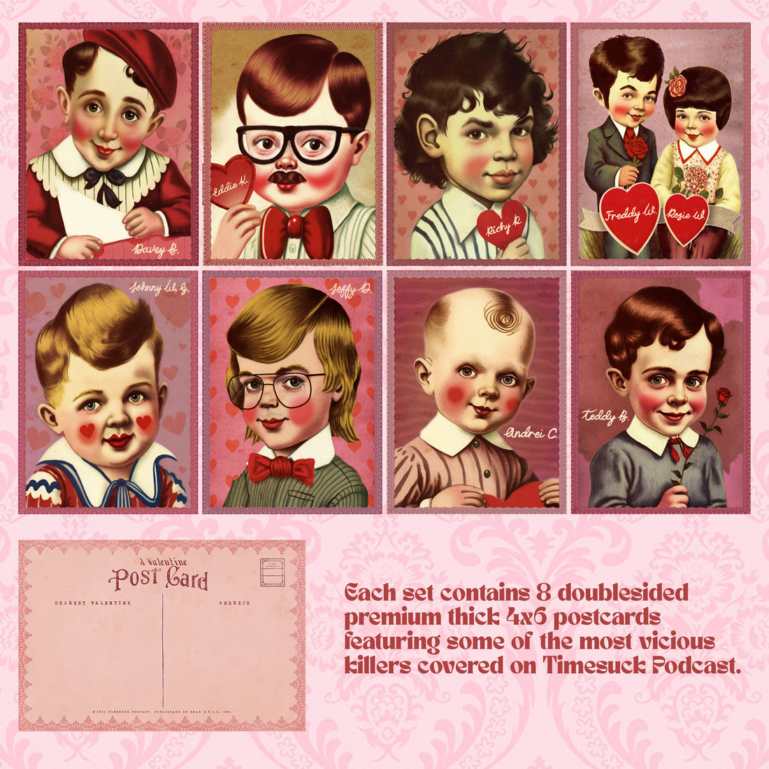 Timesuck Valentines Postcard Set