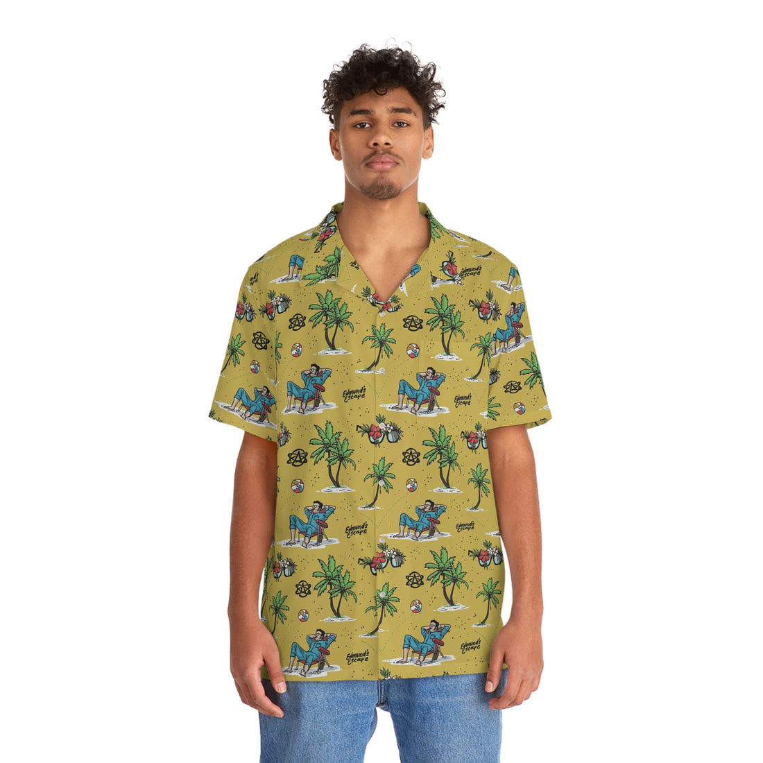 Edmund's Escape Mustard Hawaiian Shirt